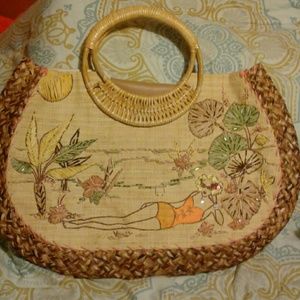 Paint the Lily straw Bag
